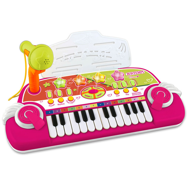 Bontempi Elektronický klavír ružovo-zelený
