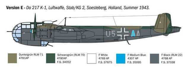 Model Kit letadlo 1488 - Do 217K with Fritz X (1:72)