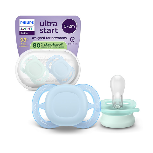 Philips AVENT Schnuller Ultrastart neutral 0-2m Junge 2 Stk