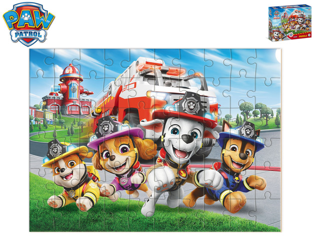 Puzzle Paw Patrol 32x23cm Stația de salvare Adventure Bay 60 piese