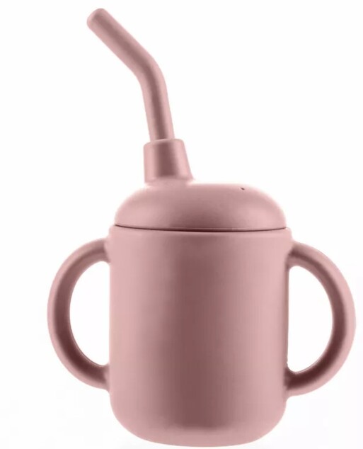 Silikónový hrnček 2v1, Old Pink