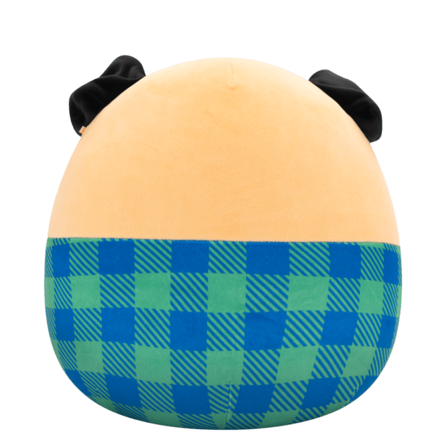 Squishmallows Mopslík vo flanelovej košeli - Prince, 30 cm