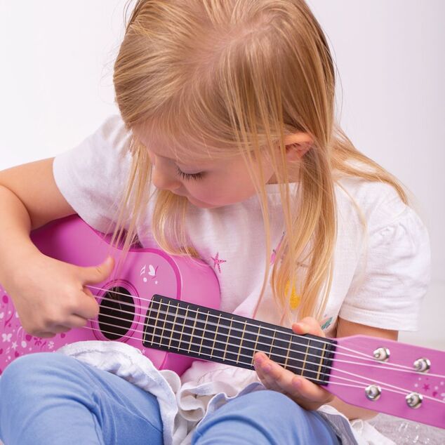Tidlo Drevená gitara Star ružová