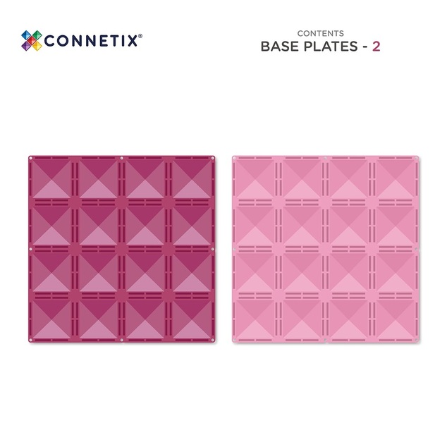CONNETIX® Rainbow Pink &amp; Berry Ba Base Plate 2ks