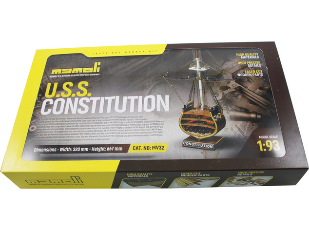 MAMOLI USS Constitution priečny rez 1:93