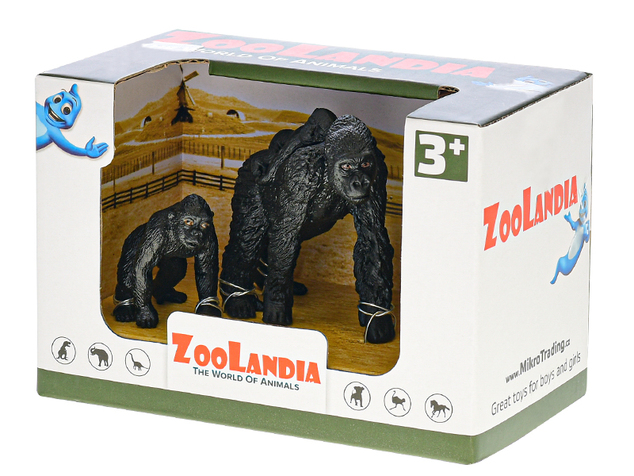 Zoolandia gorila samec/samica s mláďatami 5,5-10,5cm