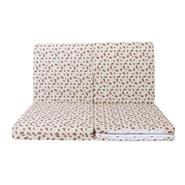Tappetino da gioco pieghevole imbottito per bambini 5 in 1, Leopardo
