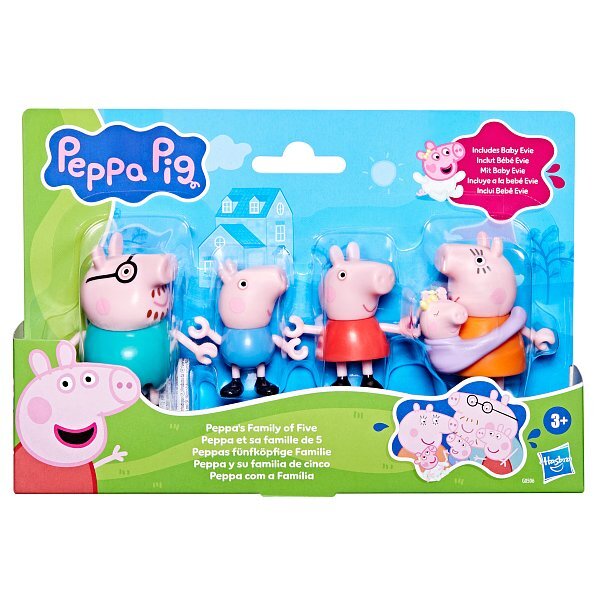HASBRO - Familia de Peppa Pig, 5 figuras