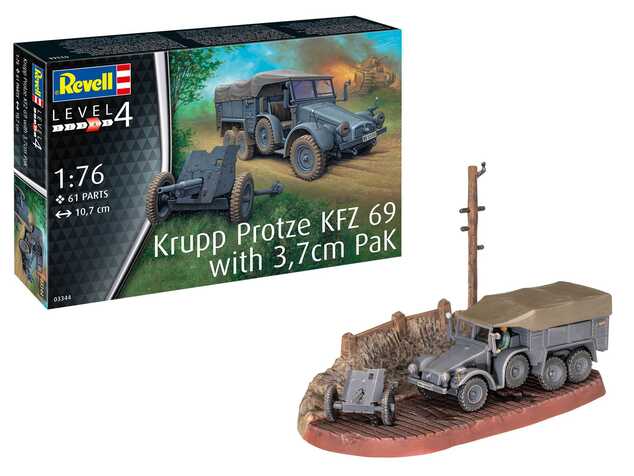 Plastic ModelKit militar 03344 - Krupp Protze KFZ 69 con 3,7cm Pak (1:76)