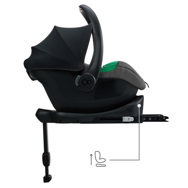 KINDERKRAFT Autositz Mink Pro 2 i-size (0-13 kg) und Basis Mink FX 2 Grey