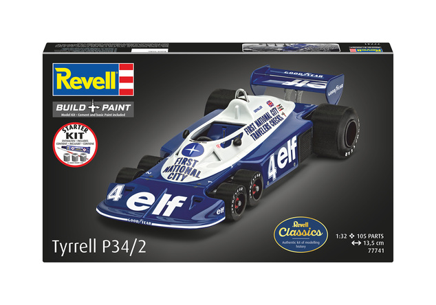 Starter Kit autó 77741 - Tyrell P34/2 6-Kerekű (1:32)