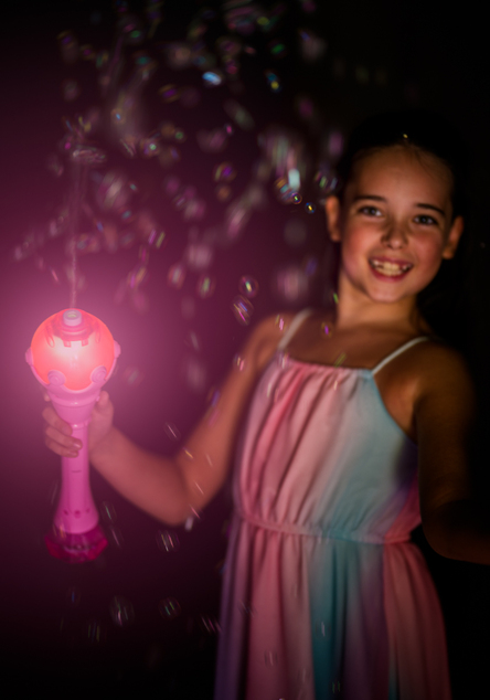 WOOBLY BOOBLY Baguette magique à bulles avec lumière et son