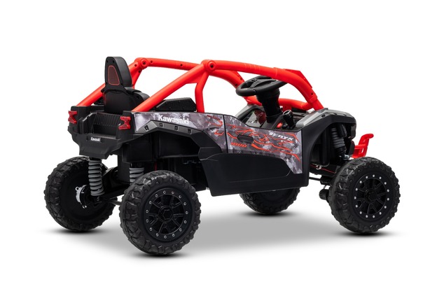Elektrické autíčko Kawasaki TERYX KRX 1000 12V, červené, jednomiestne, odpružená zadná náp