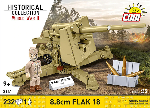 Cobi 8.8 cm Flak 18 légvédelmi ágyú (DAK), 1:35