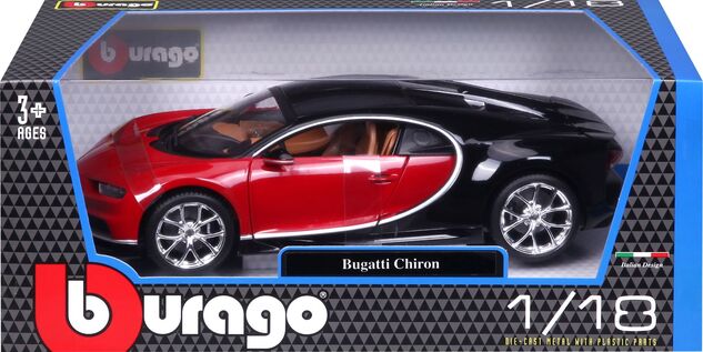 Bburago 1:18 Plus Bugatti Chiron black/red