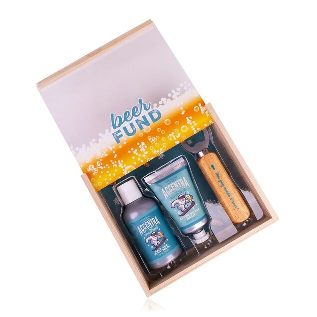 ACCENTRA Set za kupanje Men's Collection Winter s otvaračem za boce Cedrovina 150ml