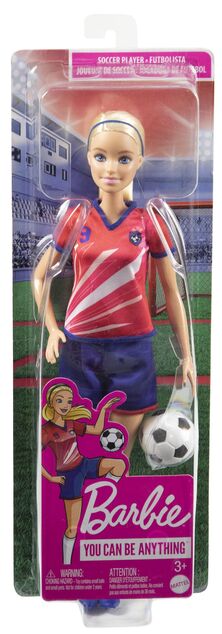 Mattel Barbie Futbalová bábika - Barbie v červenom drese