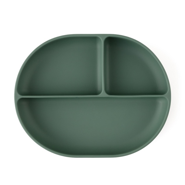PETITE&amp;MARS Tanierik silikónový deliaci oválny Take&amp;Match Misty Green 6m+