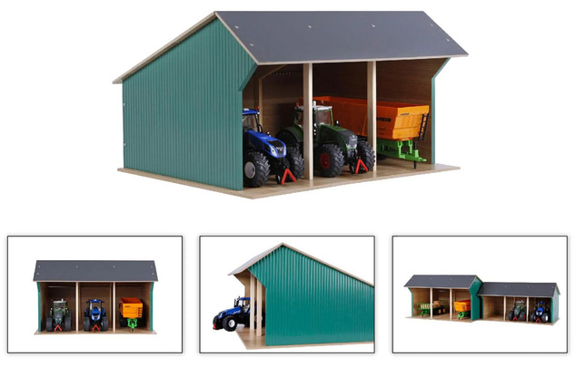 Kids Globe Farming Holzscheune 45x38x27cm 1:32 in Schachtel