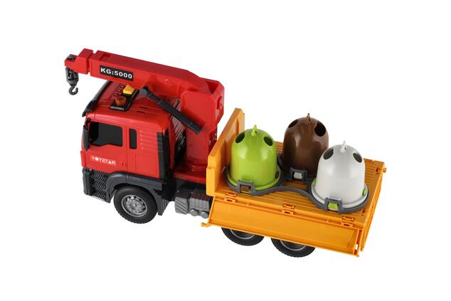 Camioncino servizi urbani plastica 27cm a frizione a batteria con luce con suono
