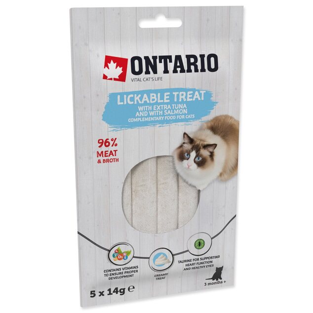 Ontario pochúťka lízací extra tuniak a losos 5x14g
