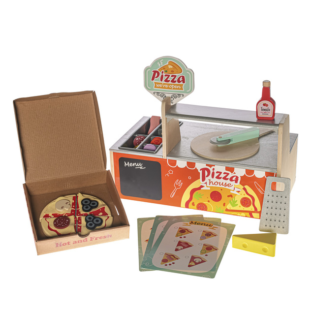 Pizzeria-Set aus Holz, 2023