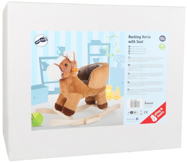 Gugalni konjiček Small Foot Brown z naslonom za roke