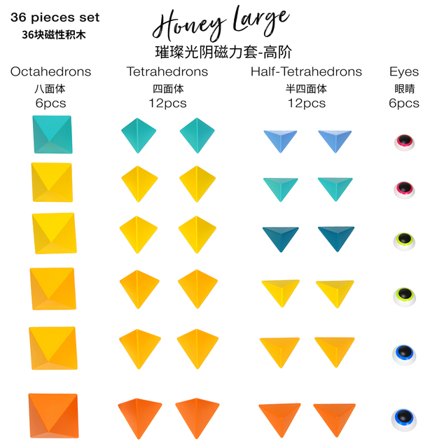 Costruzioni Trido - Honey Large, 36 pezzi