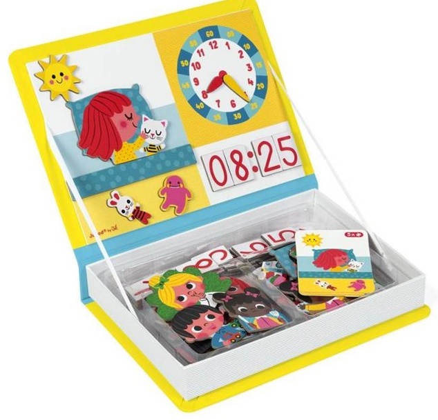 Janod Magnetibook Hodiny Magnetická kniha pre deti