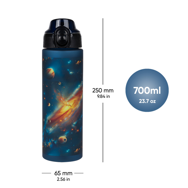BAAGL Tritan-Flasche für Getränke Weltraum, 700 ml