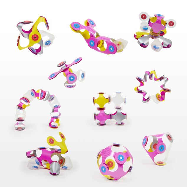 CLIXO Tiny &amp; Mighty Sparkle - magnetická stavebnice 9 kusů