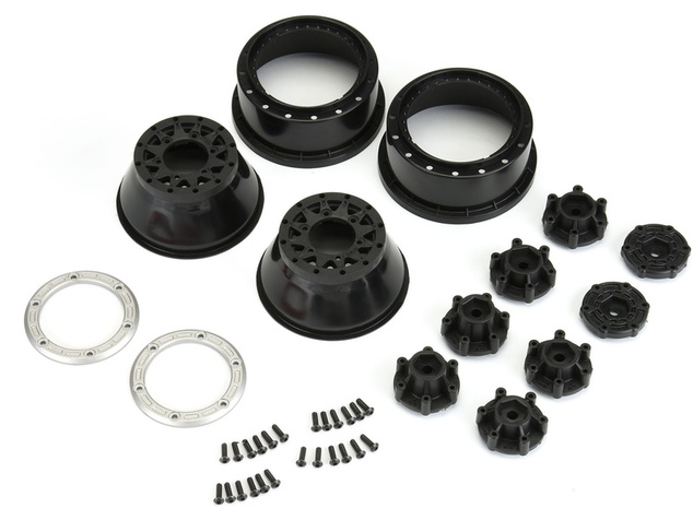Pro-Line disk 2.2/3.0" Raid bead lock H12/H14 SC strieborno-čierny (2)