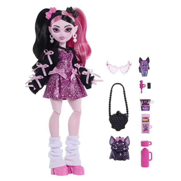 Mattel Monster High bambola mostruosa, DRACULAURA, JHK29