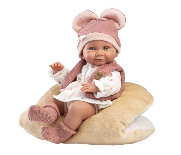 Llorens 73816 NEW BORN DIEVČATKO - realistická bábika bábätko s celovinylovým telom - 40 c