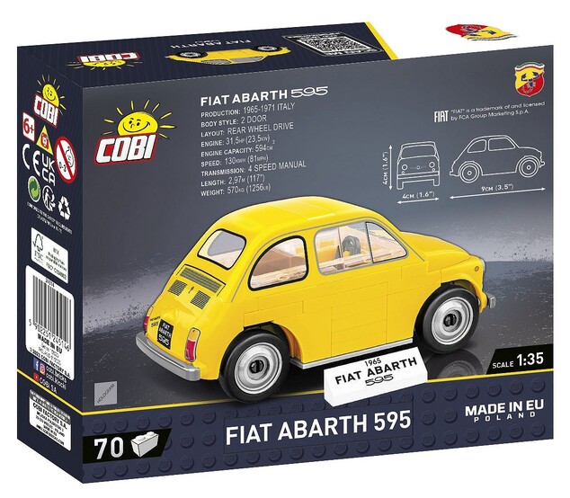 Cobi Fiat Abarth 595, 1:35, 70 k