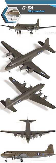 Model Kit repülőgép 12652 - USAF C-54 SKYMASTER (1:144)