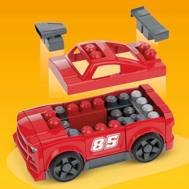 Mattel Mega Bloks Gradbeni komplet dirkalnega avtomobila 3 v 1