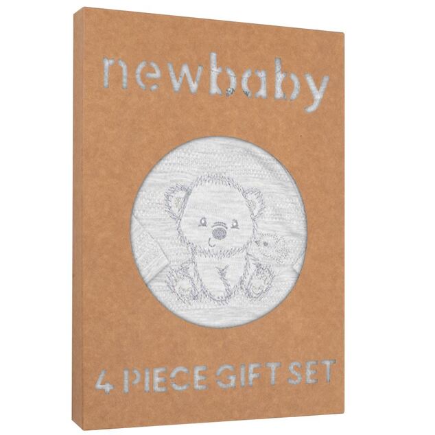 Neugeborenen-Set für die Entbindungsstation New Baby Sweet Bear grau 62 (3 - 6 Monate)