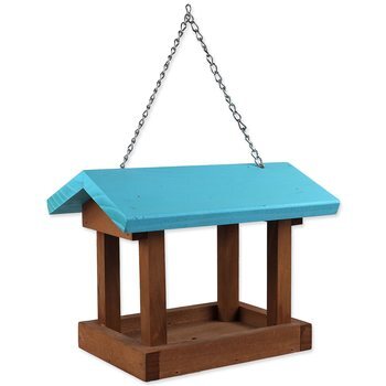Vogelfutterhaus Bird Jewel Blau Holz 25x17x19cm