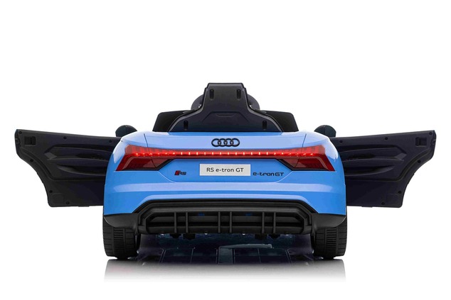 Elektrické autíčko Audi RS E-tron GT 12V, modré, široké jednomiestne sedadlo, 2,4 GHz diaľ