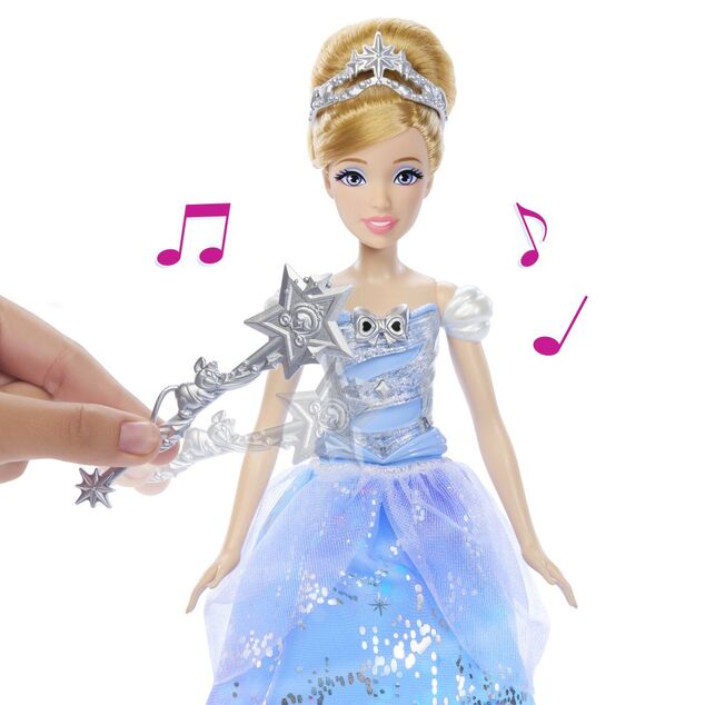 Mattel Disney Prinzessin Puppe Cinderella mit Lichtern und Geräuschen