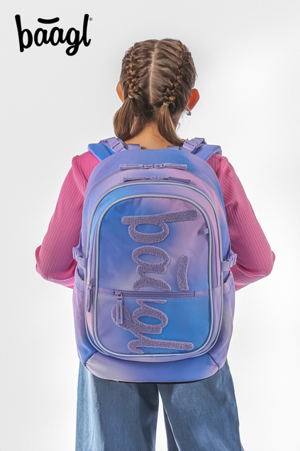 BAAGL SET 5 Core Sky: Rucksack, Federmäppchen, Beutel, Gürteltasche, Laptop-Hülle