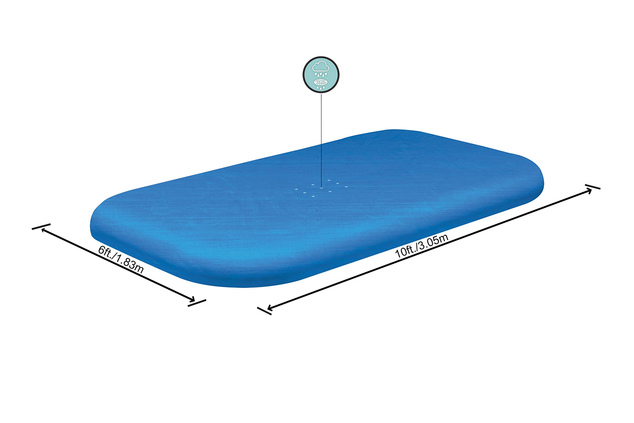 Bestway 58108 Rechteckige Poolabdeckung 305 x 183 cm