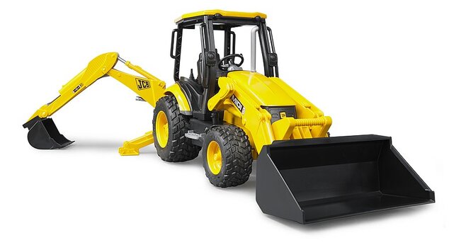 Bruder 02427 Traktor JCB Midi CX s čelným nakladačom a rýpadlom