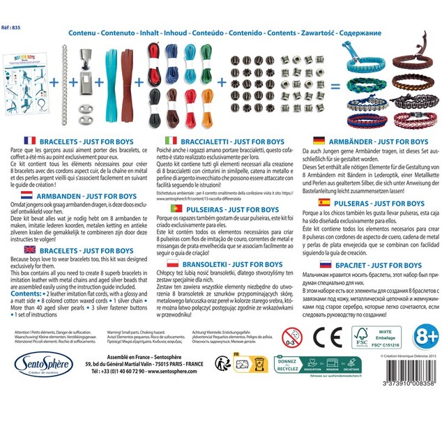 SENTOSPHERE Kreativset Jungenarmbänder