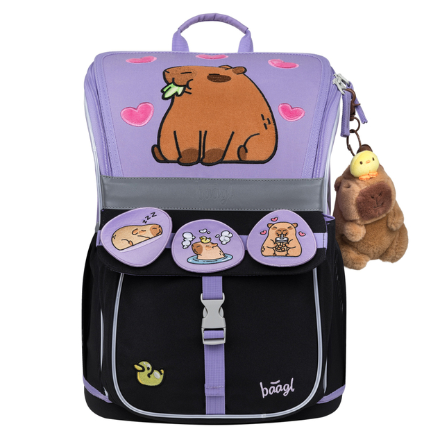 BAAGL SET 5 Zippy Capibara: cartella, astuccio, sacchetto, grembiule, portafoglio