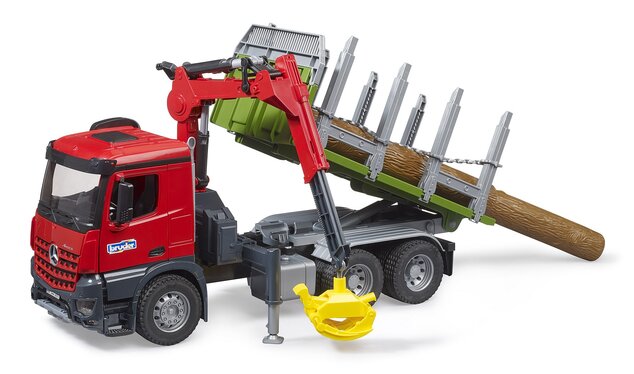 Bruder MB Arocs - transportér dreva s hydraulickou rukou