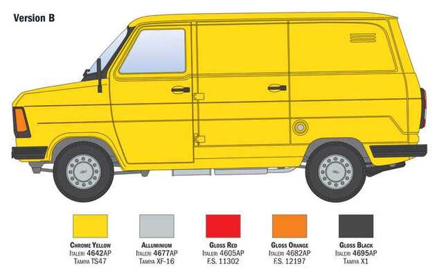 Modellbausatz Auto 3975 - Ford Transit "Italeri" (1:24)