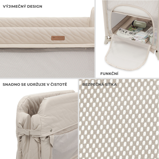 KINDERKRAFT SELECT Postýlka cestovní Moon Dream Beige