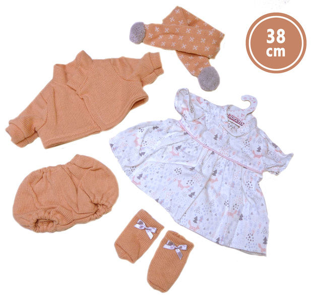 Llorens 385L LOLA - realistická bábika so zvukmi a mäkkým látkovým telom - 38 cm